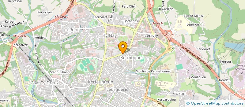 localisation de l'entreprise VERQUIMPER à QUIMPER