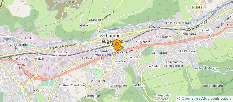 localisation de l'entreprise VERRACLAIR FRANCE à LE CHAMBON-FEUGEROLLES