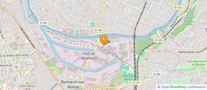 localisation de l'entreprise VERRE ET METAL  BONNEUIL-SUR-MARNE