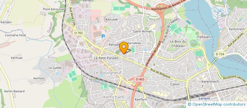 localisation de l'entreprise VERRE.L'INTERIEUR à LORIENT