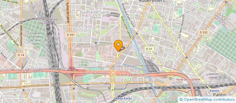 localisation de l'entreprise VERREINE  AUBERVILLIERS