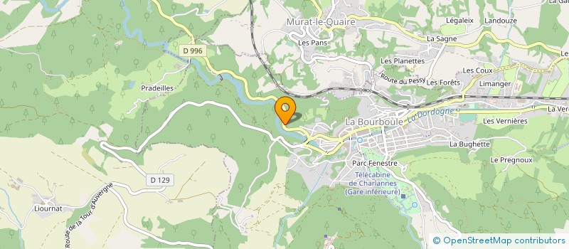 localisation de l'entreprise VERRERIE D ART  LA BOURBOULE