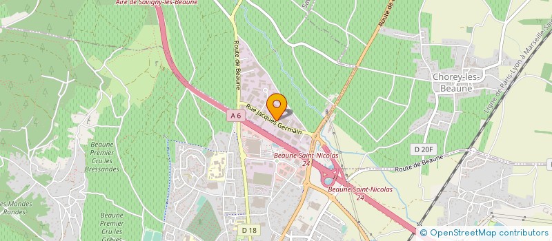 localisation de l'entreprise VERRERIES DE BOURGOGNE à SAVIGNY-LES-BEAUNE