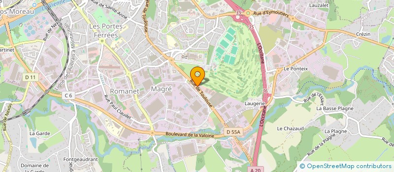 localisation de l'entreprise VERRIBAT à LIMOGES