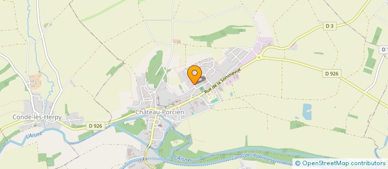 localisation de l'entreprise VERRIER LEBON  CHATEAU-PORCIEN