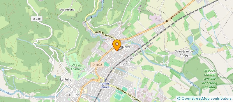 localisation de l'entreprise VERRIERE PLOMBIER CHAUFFAGISTE à TULLINS