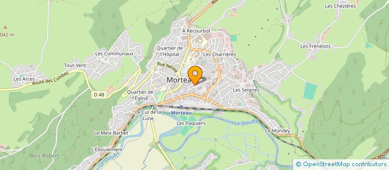localisation de l'entreprise VERRIX à MORTEAU