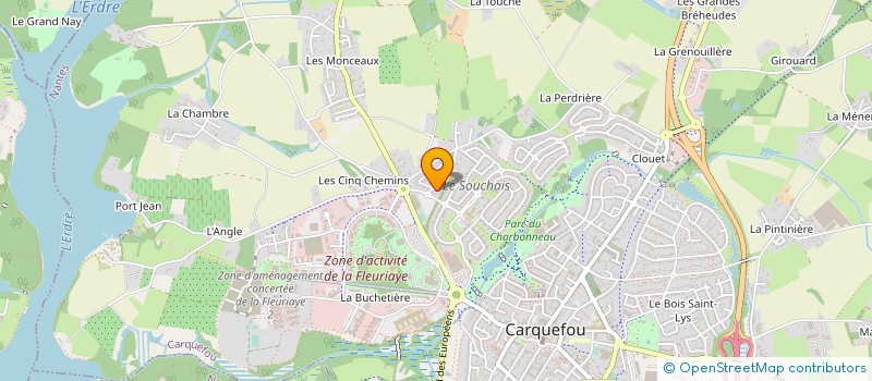 localisation de l'entreprise VERRON MENUISERIE CHARPENTES  THOUARE-SUR-LOIRE