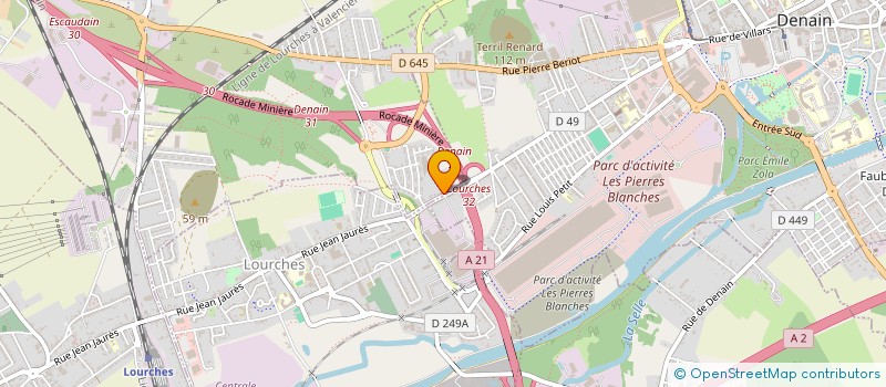 localisation de l'entreprise VERROS à ESCAUDAIN