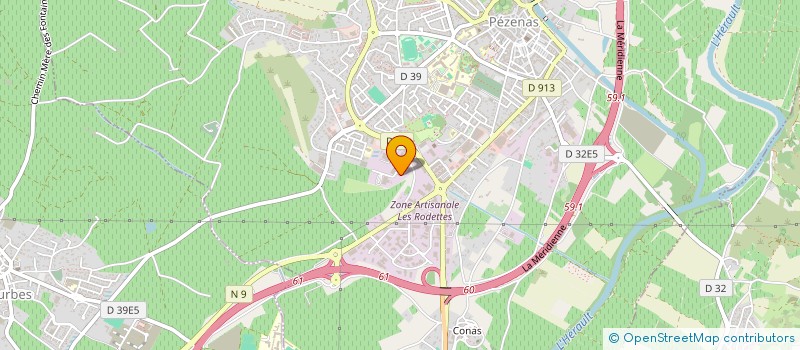localisation de l'entreprise VERS LA TERRE INTERNATIONAL à PEZENAS