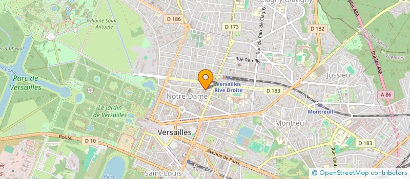 localisation de l'entreprise VERSAILLES DESIGN à VERSAILLES