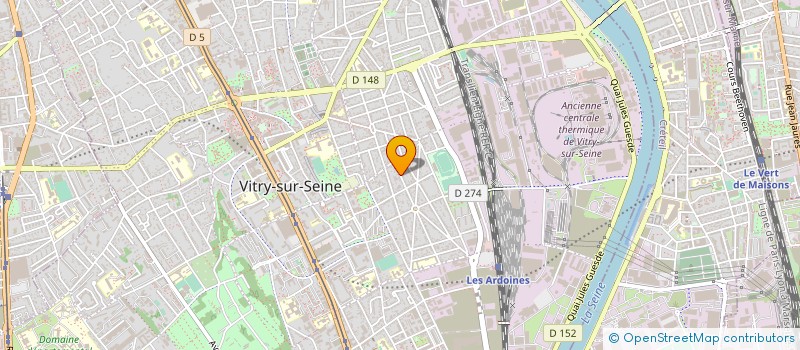 localisation de l'entreprise VERSANT MODELES ET PROTOTYPES à VITRY-SUR-SEINE
