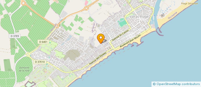 localisation de l'entreprise VERSEAU  VALRAS-PLAGE