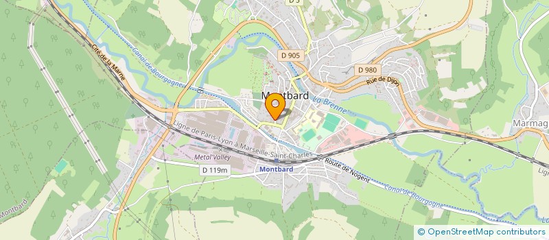 localisation de l'entreprise VERSION TENDANCE  MONTBARD