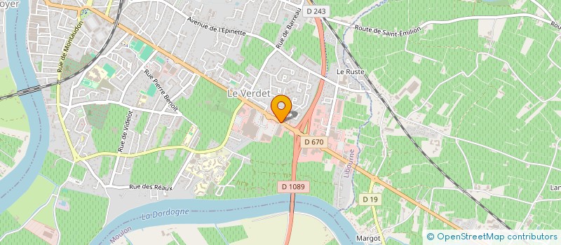 localisation de l'entreprise VERSPORT à LIBOURNE