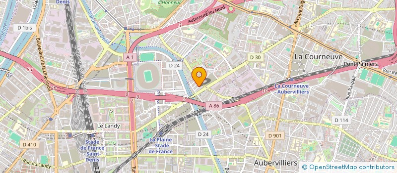 localisation de l'entreprise VERSUS  AUBERVILLIERS