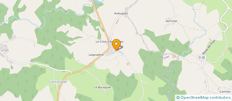 localisation de l'entreprise VERT ACAJOU EVENEMENTS à PRUNET
