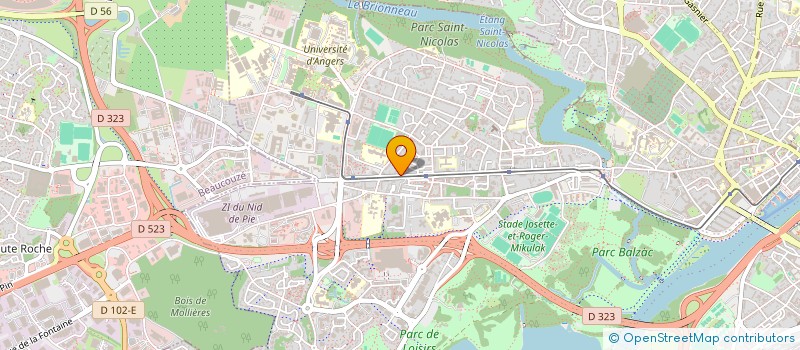 localisation de l'entreprise VERT ANJOU à ANGERS