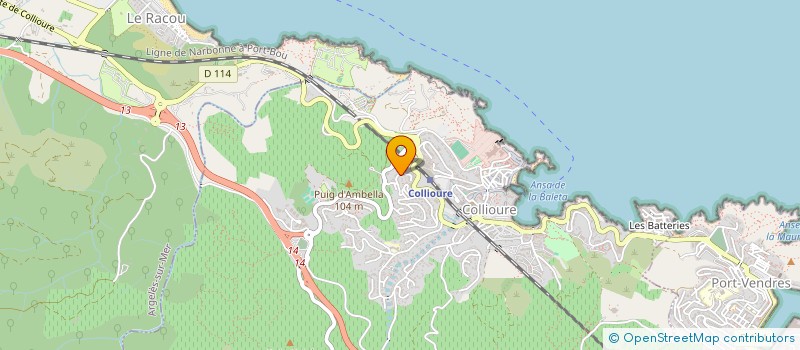 localisation de l'entreprise VERT CINQ  COLLIOURE