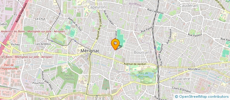 localisation de l'entreprise VERT &CLAIR  MERIGNAC