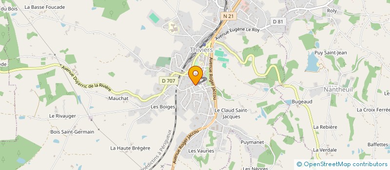 localisation de l'entreprise VERT COM  THIVIERS