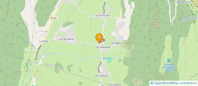 localisation de l'entreprise VERT CORPS LASER  LANS-EN-VERCORS