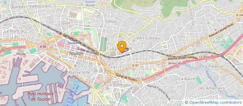 localisation de l'entreprise VERT COTEAU  TOULON