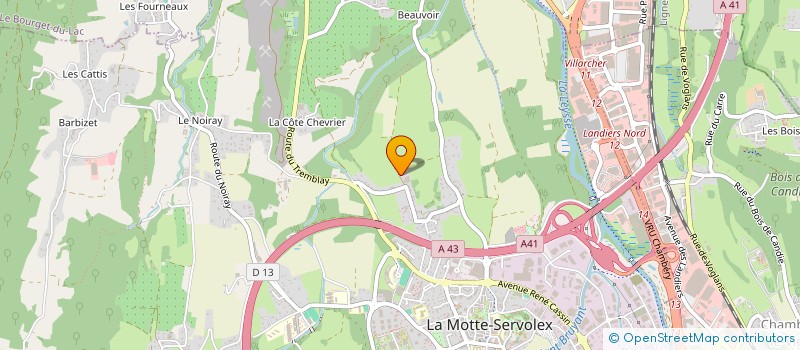 localisation de l'entreprise VERT DE BLEU à LA MOTTE-SERVOLEX