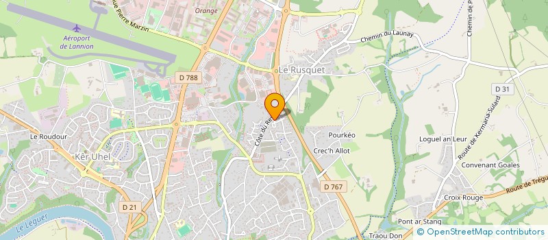 localisation de l'entreprise VERT DE GRIS à LANNION
