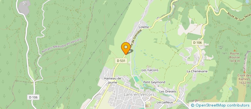 localisation de l'entreprise VERT ET BLANC ORGANISATION  LANS-EN-VERCORS