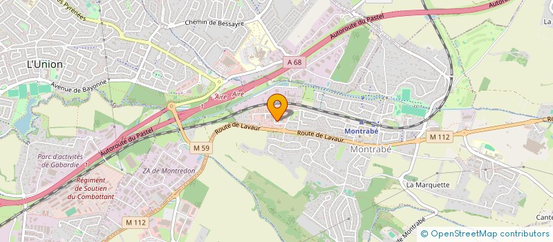 localisation de l'entreprise VERT ET BLEU  MONTRABE