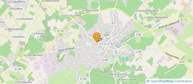 localisation de l'entreprise VERT ET BLEU  LE LOROUX-BOTTEREAU