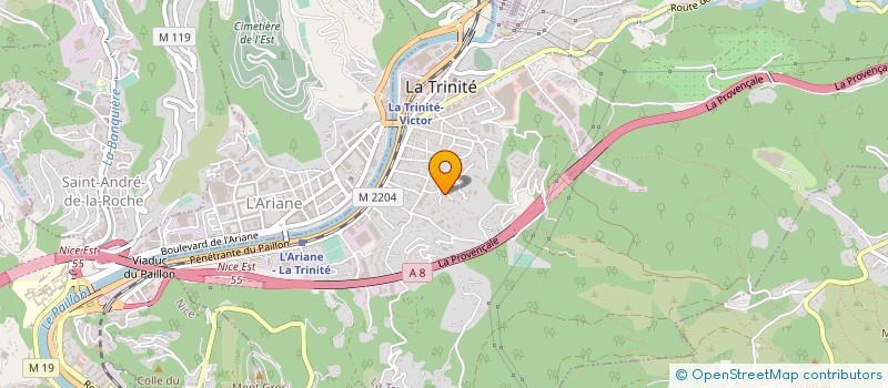 localisation de l'entreprise VERT L'ESSENTIEL 06 à LA TRINITE