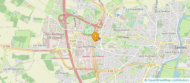 localisation de l'entreprise VERT'LAINE à SAINTES