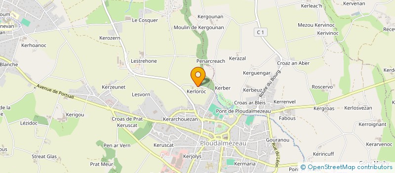 localisation de l'entreprise VERT MARINE à PLOUDALMEZEAU