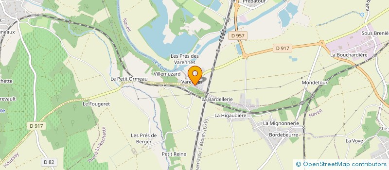 localisation de l'entreprise VERT NATURE ET PAYSAGE  NAVEIL