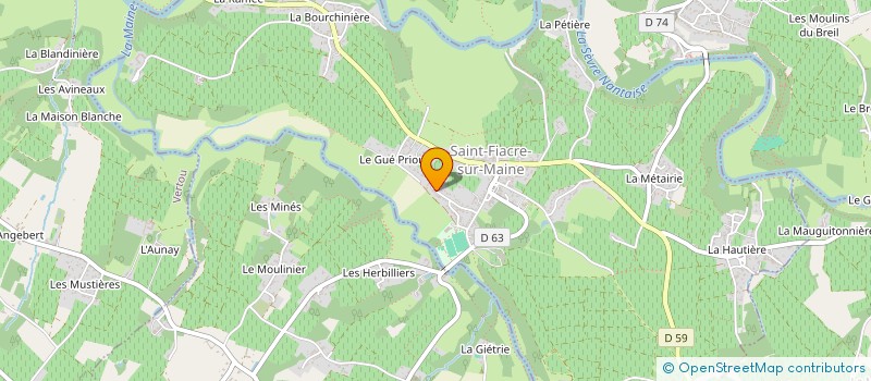 localisation de l'entreprise VERT'OASIS à SAINT-FIACRE-SUR-MAINE