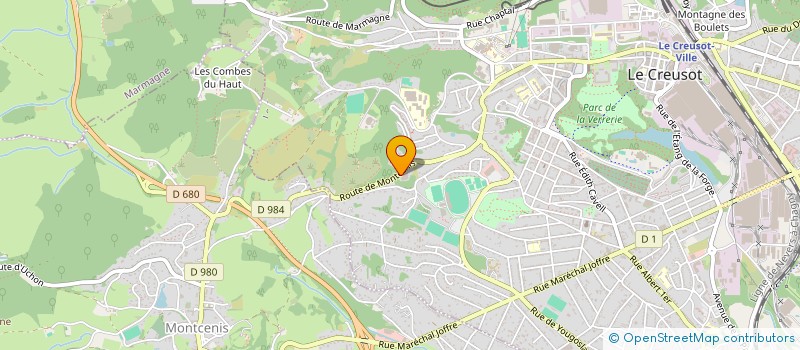 localisation de l'entreprise VERT OLIVE à LE BREUIL