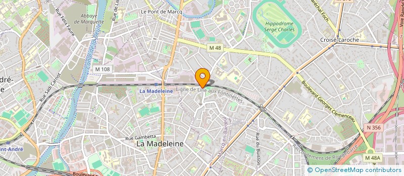 localisation de l'entreprise VERT OUVERT MENUISERIE à MARCQ-EN-BARŒUL