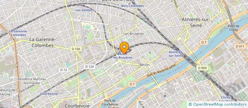 localisation de l'entreprise VERT'TIGES à COURBEVOIE