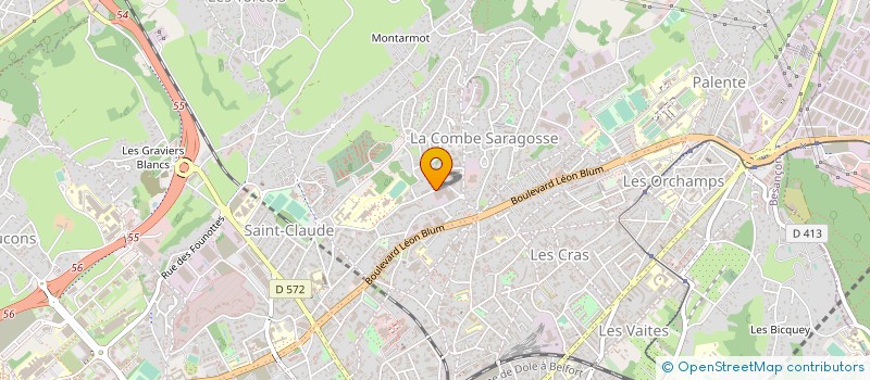 localisation de l'entreprise VERT TIGES TSA à BESANCON