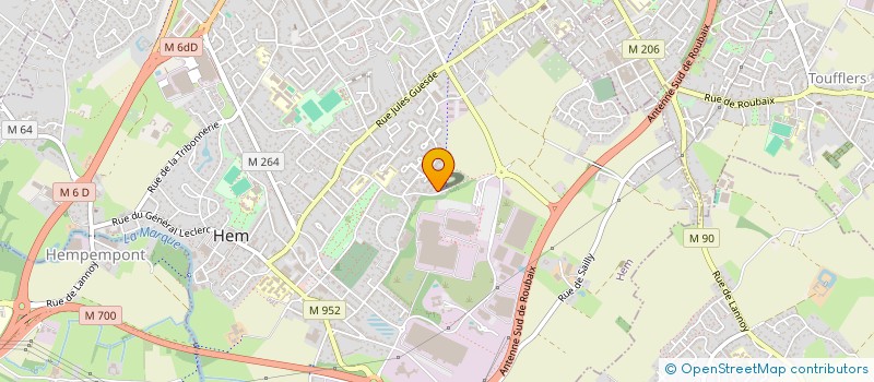 localisation de l'entreprise VERT VILLE  HEM