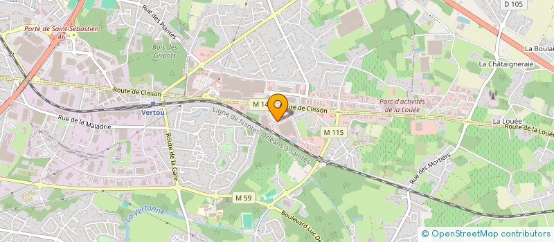 localisation de l'entreprise VERTAV TISSUS à VERTOU