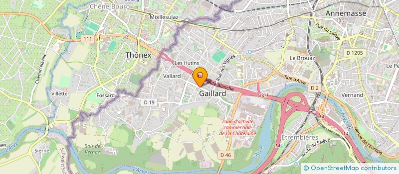 localisation de l'entreprise VERTE à GAILLARD