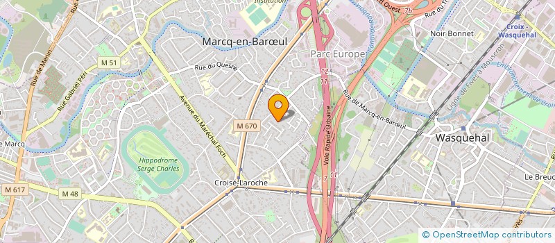 localisation de l'entreprise VERTE CAMPAGNE à MARCQ-EN-BARŒUL
