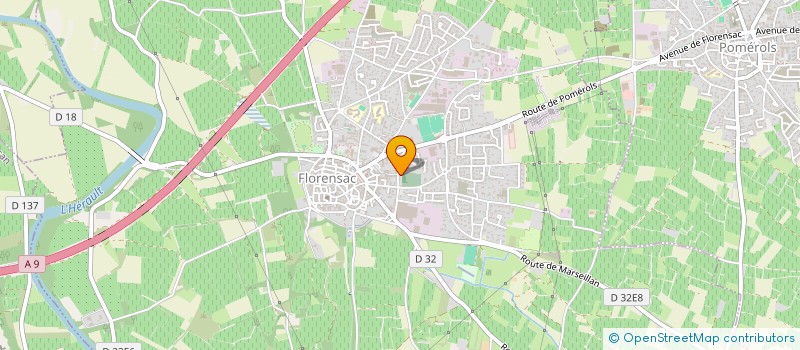 localisation de l'entreprise VERTE CAMPAGNE  FLORENSAC