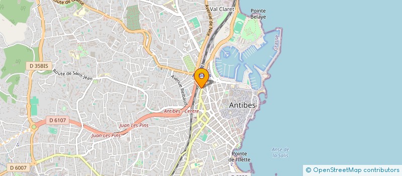 localisation de l'entreprise VERTECH à ANTIBES