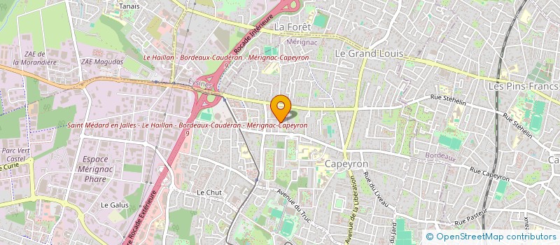 localisation de l'entreprise VERTEK  MERIGNAC