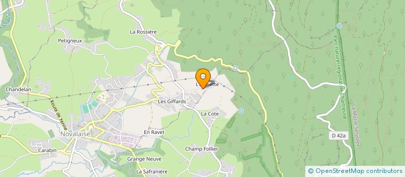 localisation de l'entreprise VERTES SENSATIONS à NOVALAISE