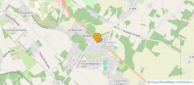localisation de l'entreprise VERTHIER ANIMATION à MIGNALOUX-BEAUVOIR